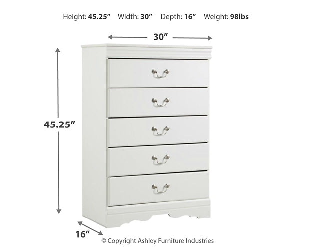 Anarasia Five Drawer Chest Furniture Mart -  online today or in-store at our location in Duluth, Ga. Furniture Mart Georgia. View our lowest price today. Shop Now. 