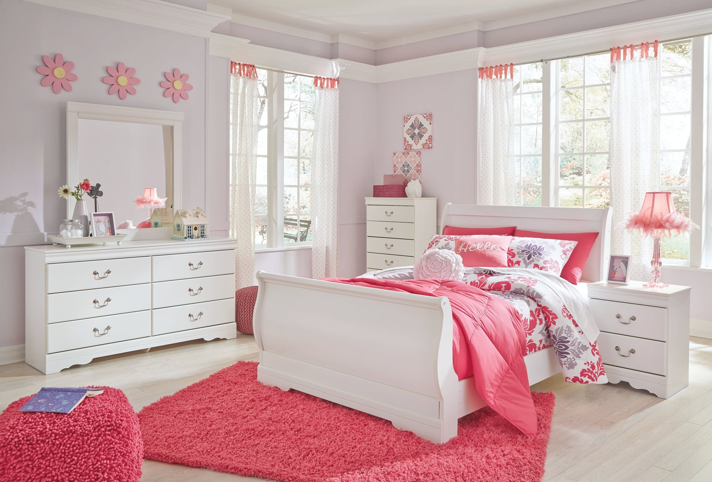 Anarasia Full Sleigh Bed with Mirrored Dresser, Chest and Nightstand Furniture Mart - online today or in-store at our location in Duluth, Ga. Furniture Mart Georgia. View our lowest price today. Shop Now.