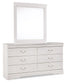 Anarasia Full Sleigh Headboard with Mirrored Dresser, Chest and Nightstand Furniture Mart -  online today or in-store at our location in Duluth, Ga. Furniture Mart Georgia. View our lowest price today. Shop Now. 