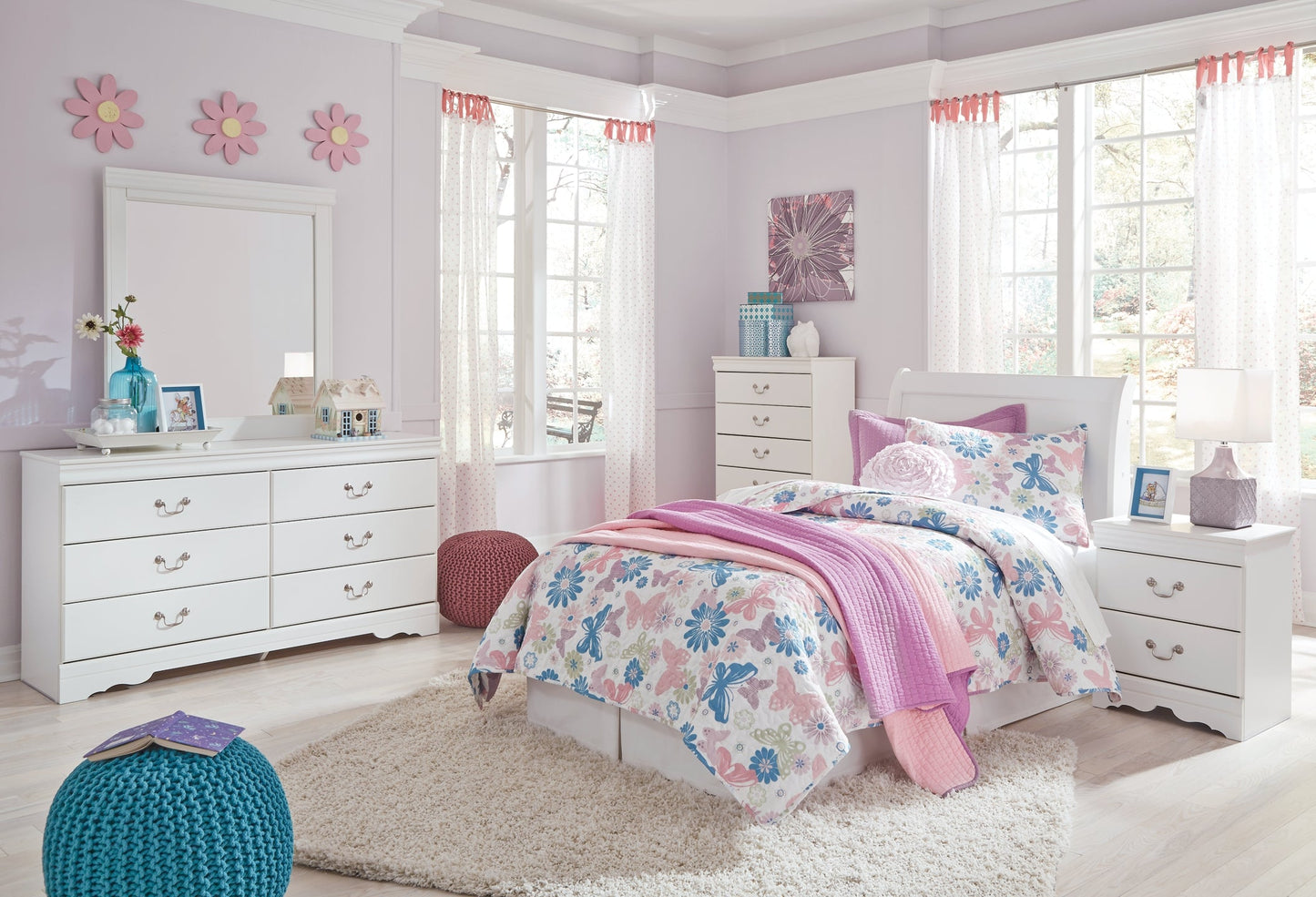 Anarasia Twin Sleigh Headboard with Mirrored Dresser Furniture Mart - online today or in-store at our location in Duluth, Ga. Furniture Mart Georgia. View our lowest price today. Shop Now.