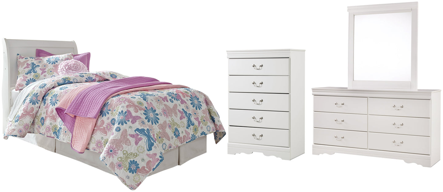 Anarasia Twin Sleigh Headboard with Mirrored Dresser and Chest Furniture Mart - online today or in-store at our location in Duluth, Ga. Furniture Mart Georgia. View our lowest price today. Shop Now.