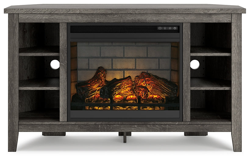 Arlenbry Corner TV Stand with Electric Fireplace Furniture Mart -  online today or in-store at our location in Duluth, Ga. Furniture Mart Georgia. View our lowest price today. Shop Now. 