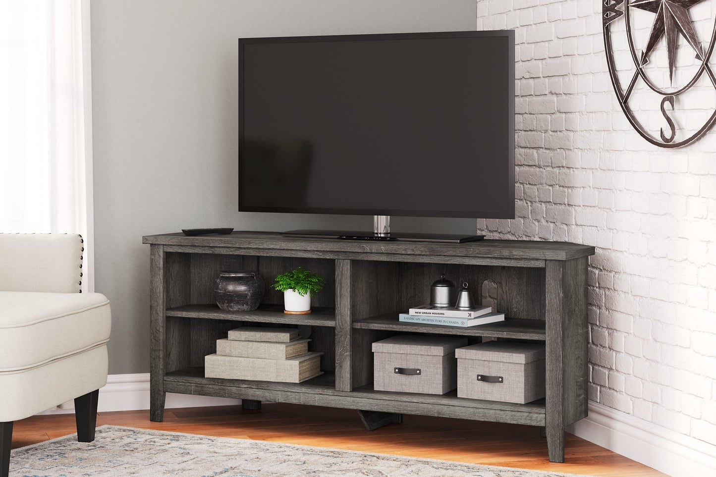 Arlenbry Medium Corner TV Stand Furniture Mart -  online today or in-store at our location in Duluth, Ga. Furniture Mart Georgia. View our lowest price today. Shop Now. 