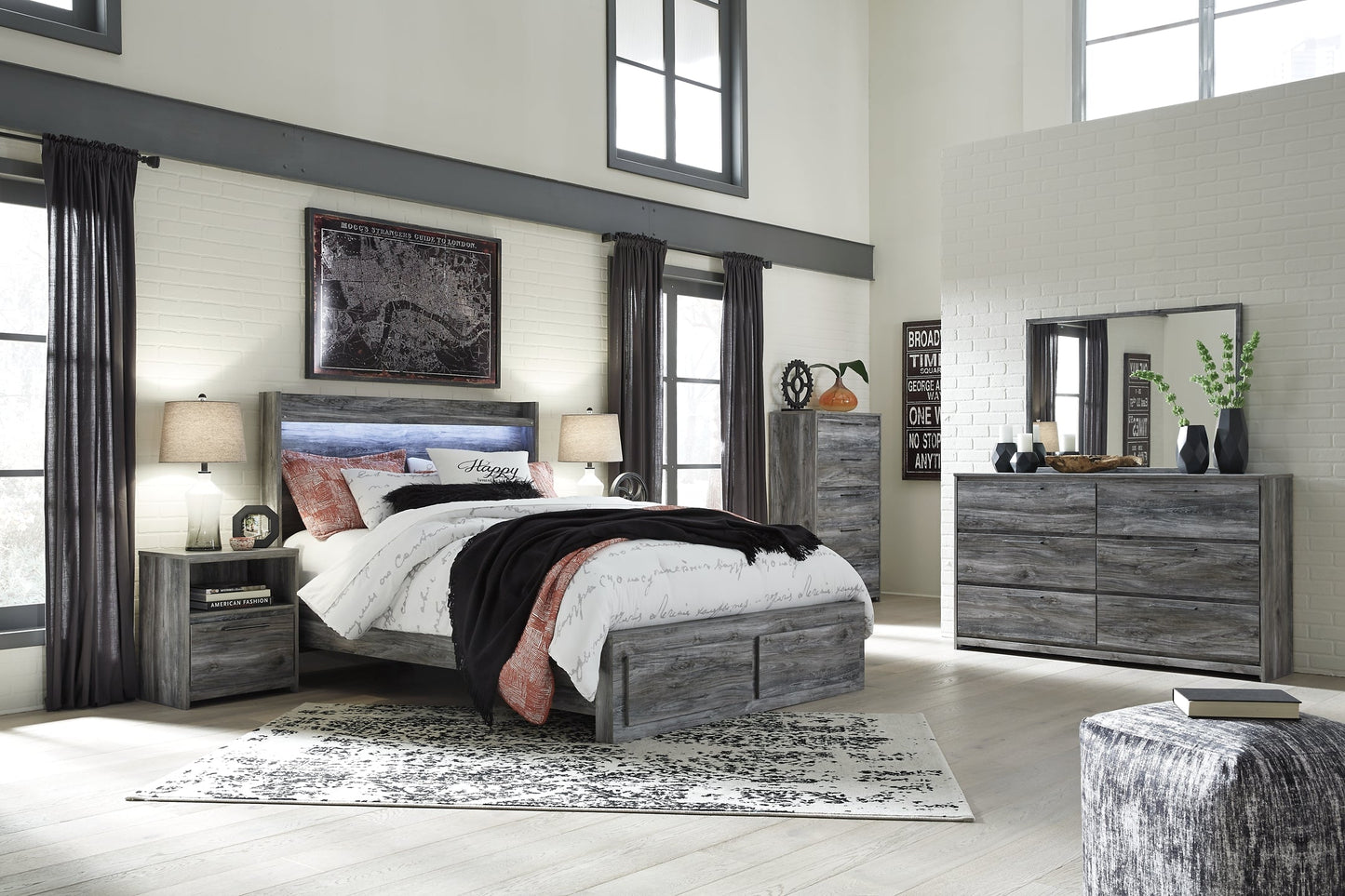 Baystorm One Drawer Night Stand Furniture Mart -  online today or in-store at our location in Duluth, Ga. Furniture Mart Georgia. View our lowest price today. Shop Now. 