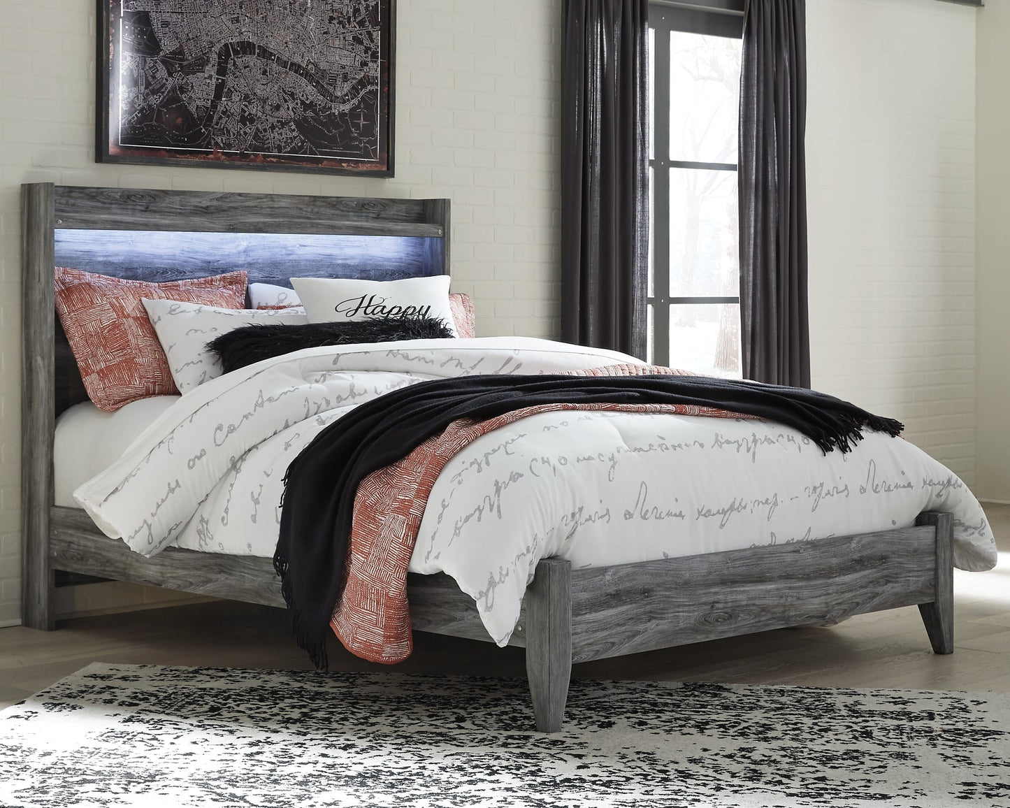 Baystorm Queen Panel Bed with Mirrored Dresser and Nightstand Furniture Mart - online today or in-store at our location in Duluth, Ga. Furniture Mart Georgia. View our lowest price today. Shop Now.
