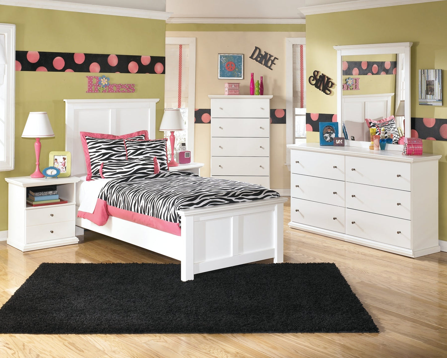 Bostwick Shoals Twin Panel Bed with Mirrored Dresser, Chest and Nightstand Furniture Mart -  online today or in-store at our location in Duluth, Ga. Furniture Mart Georgia. View our lowest price today. Shop Now. 