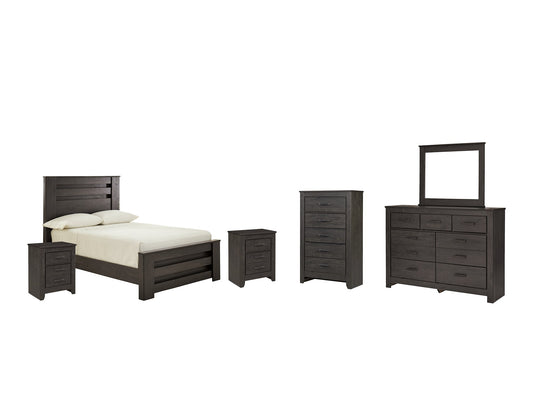 Brinxton Full Panel Bed with Mirrored Dresser, Chest and 2 Nightstands Furniture Mart -  online today or in-store at our location in Duluth, Ga. Furniture Mart Georgia. View our lowest price today. Shop Now. 