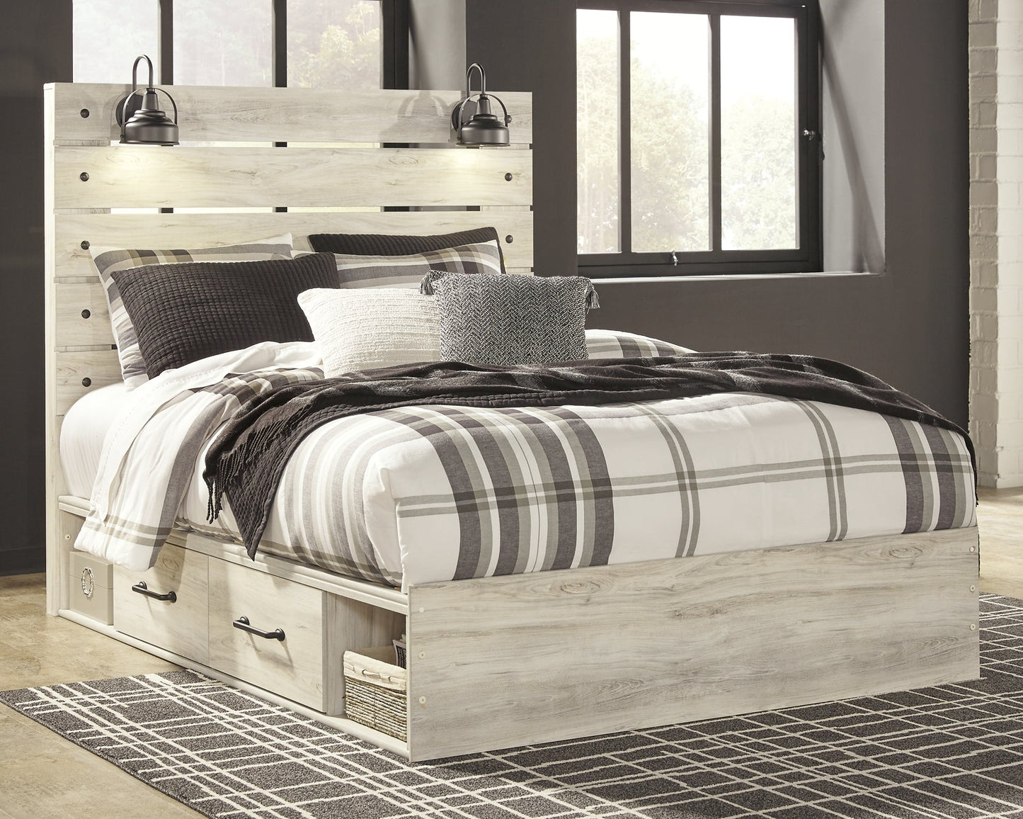 Cambeck Queen Panel Bed with 2 Storage Drawers with Mirrored Dresser and Nightstand Furniture Mart - online today or in-store at our location in Duluth, Ga. Furniture Mart Georgia. View our lowest price today. Shop Now.