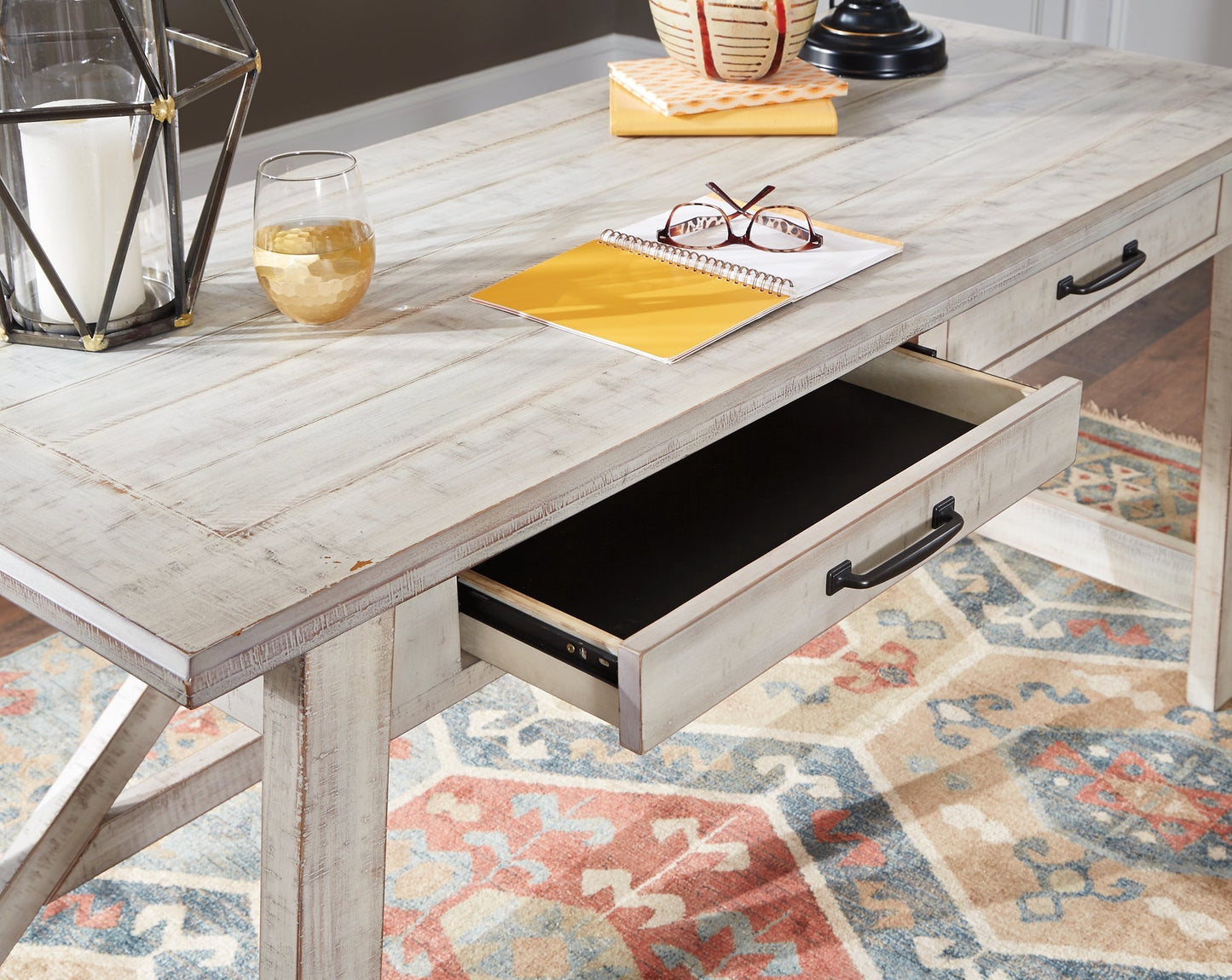 Carynhurst Home Office Large Leg Desk Furniture Mart - online today or in-store at our location in Duluth, Ga. Furniture Mart Georgia. View our lowest price today. Shop Now.