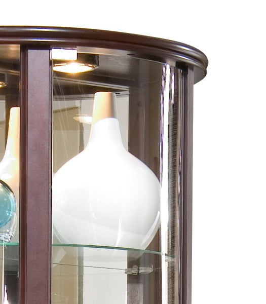 Chocolate Cherry Half Round Mirrored Curio Furniture Mart -  online today or in-store at our location in Duluth, Ga. Furniture Mart Georgia. View our lowest price today. Shop Now.