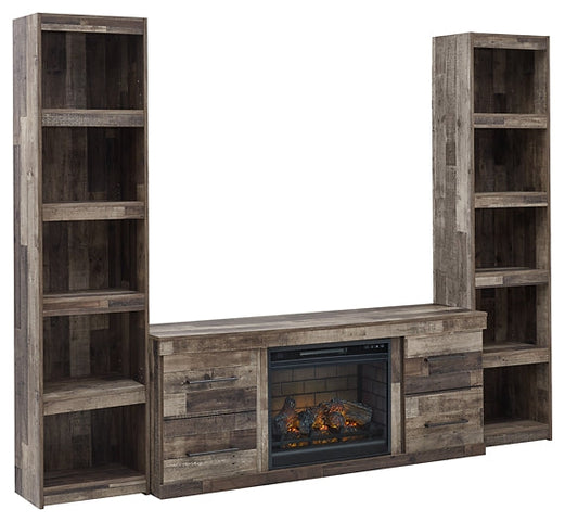 Derekson 3-Piece Entertainment Center with Electric Fireplace Furniture Mart -  online today or in-store at our location in Duluth, Ga. Furniture Mart Georgia. View our lowest price today. Shop Now. 