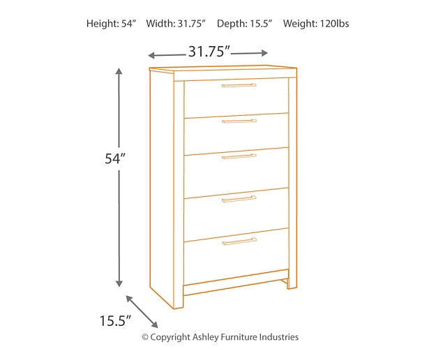 Derekson Five Drawer Chest Furniture Mart -  online today or in-store at our location in Duluth, Ga. Furniture Mart Georgia. View our lowest price today. Shop Now. 