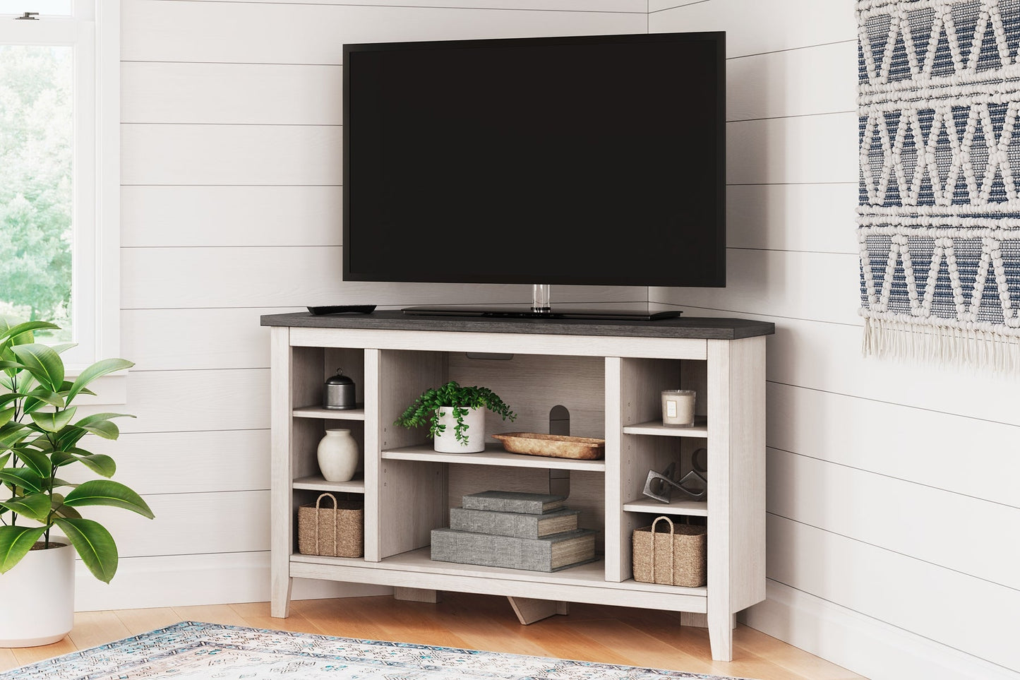 Dorrinson Corner TV Stand/Fireplace OPT Furniture Mart - online today or in-store at our location in Duluth, Ga. Furniture Mart Georgia. View our lowest price today. Shop Now.