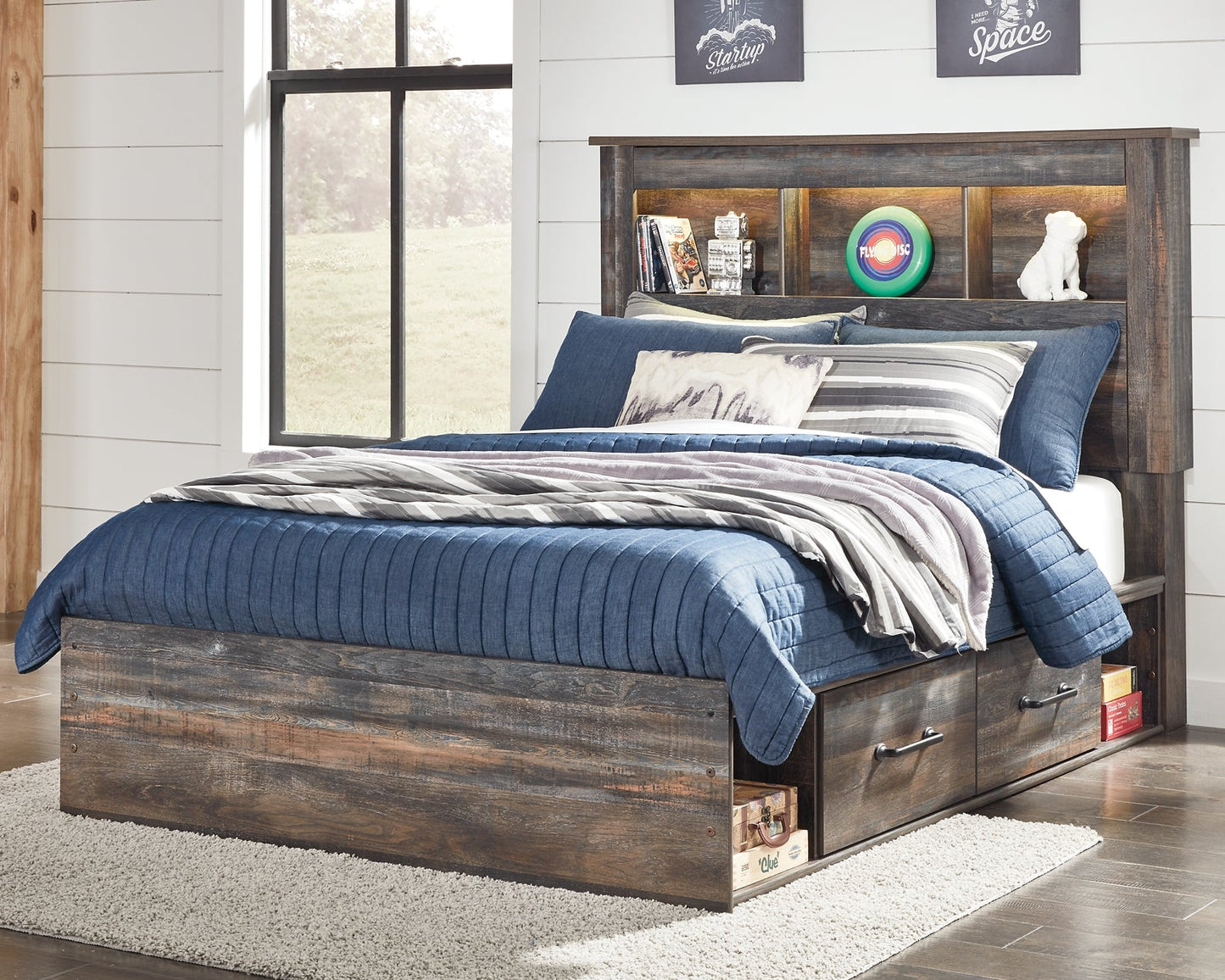 Drystan Full Bookcase Bed with 2 Nightstands Furniture Mart -  online today or in-store at our location in Duluth, Ga. Furniture Mart Georgia. View our lowest price today. Shop Now. 
