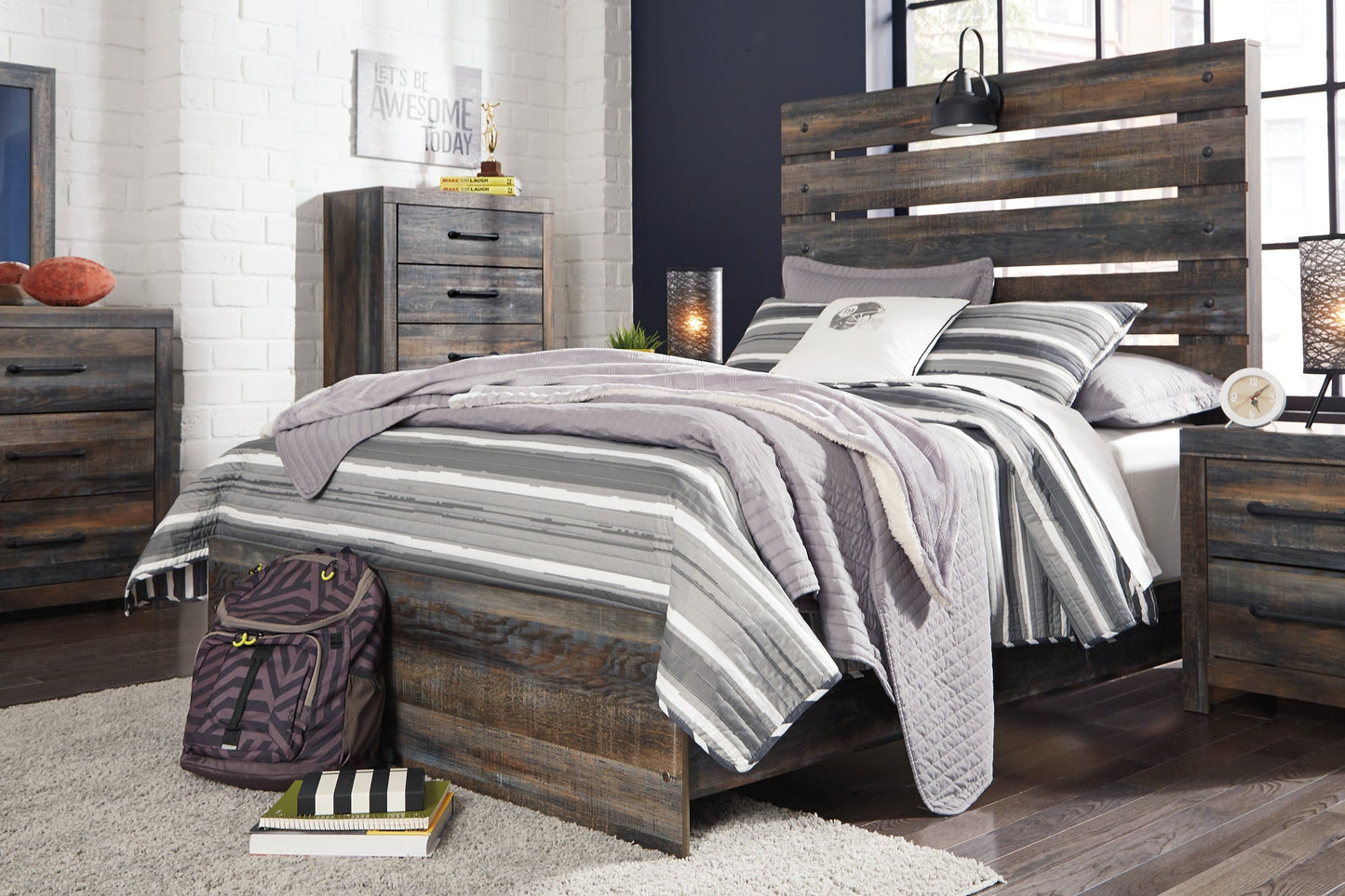 Drystan Full Panel Bed with Mirrored Dresser Furniture Mart - online today or in-store at our location in Duluth, Ga. Furniture Mart Georgia. View our lowest price today. Shop Now.