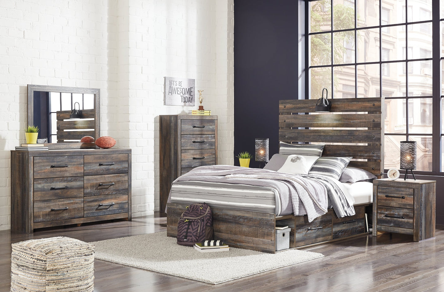 Drystan Full Panel Headboard with Mirrored Dresser, Chest and 2 Nightstands Furniture Mart - online today or in-store at our location in Duluth, Ga. Furniture Mart Georgia. View our lowest price today. Shop Now.
