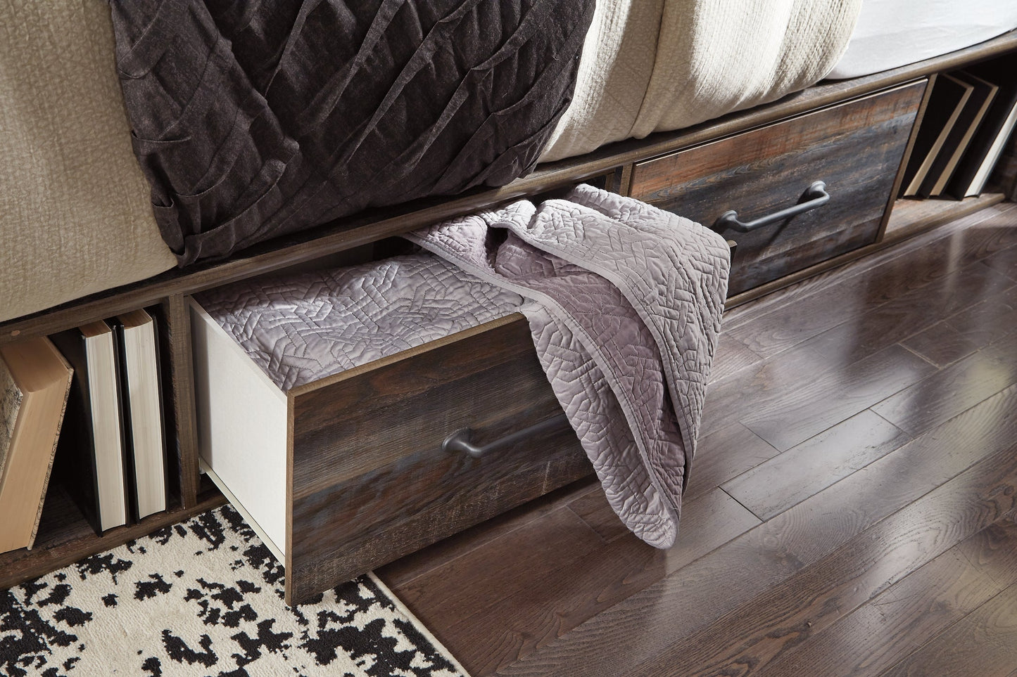 Drystan Queen Bookcase Bed with 4 Storage Drawers with Mirrored Dresser and Chest Furniture Mart - online today or in-store at our location in Duluth, Ga. Furniture Mart Georgia. View our lowest price today. Shop Now.