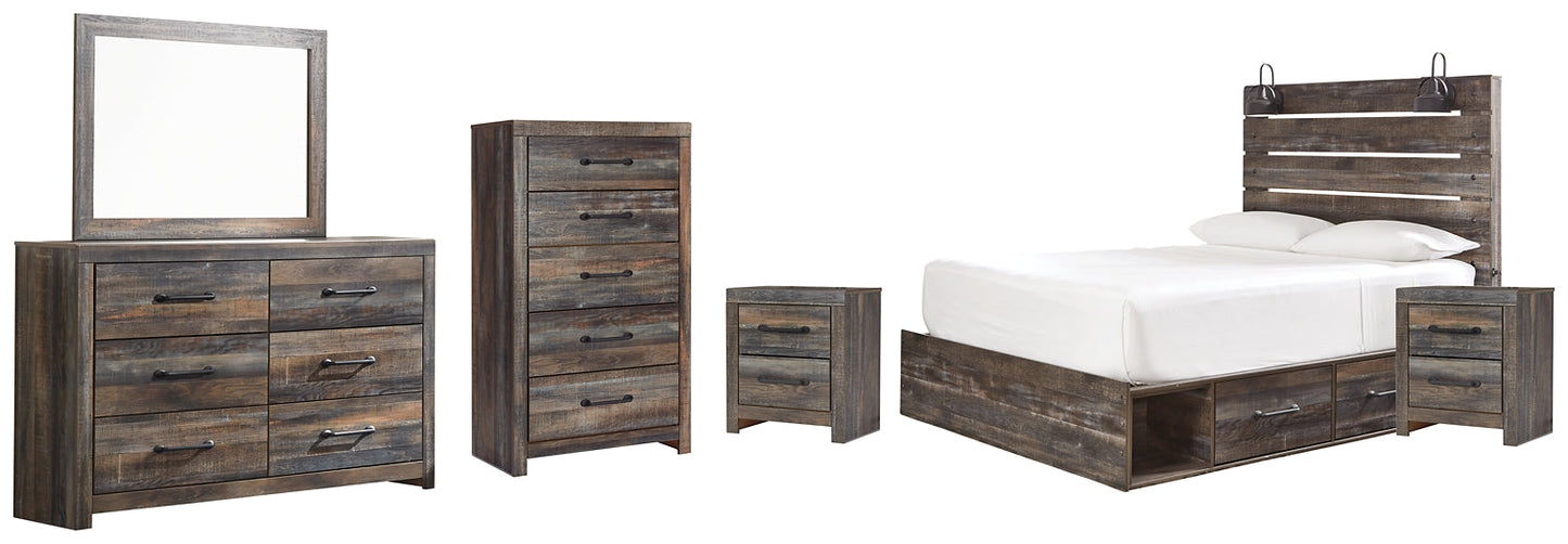 Drystan Queen Panel Bed with 2 Storage Drawers with Mirrored Dresser, Chest and 2 Nightstands Furniture Mart - online today or in-store at our location in Duluth, Ga. Furniture Mart Georgia. View our lowest price today. Shop Now.