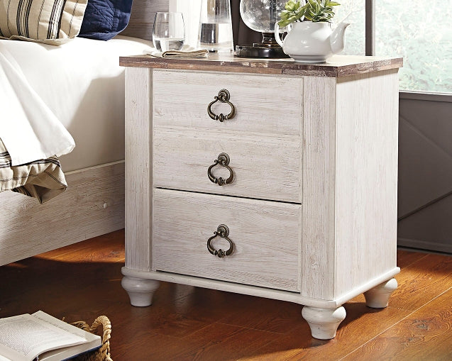 Willowton Panel Bed With Nightstand