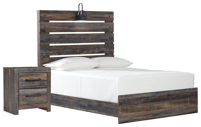 Drystan Panel Bed With Nightstand