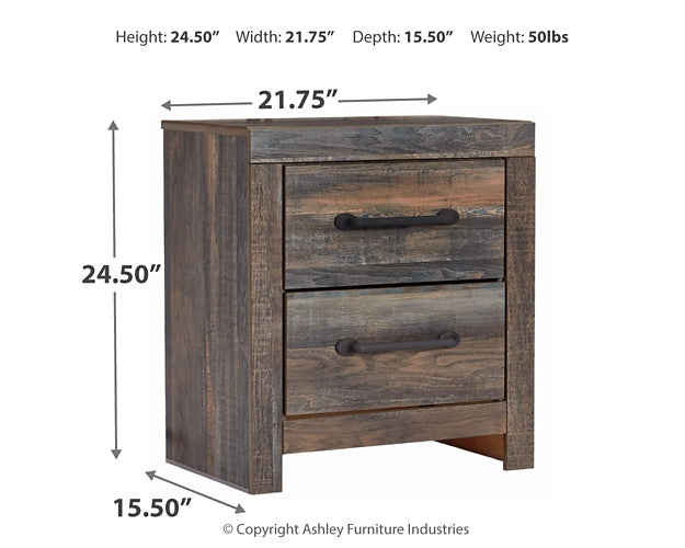 Drystan Panel Bed With Nightstand