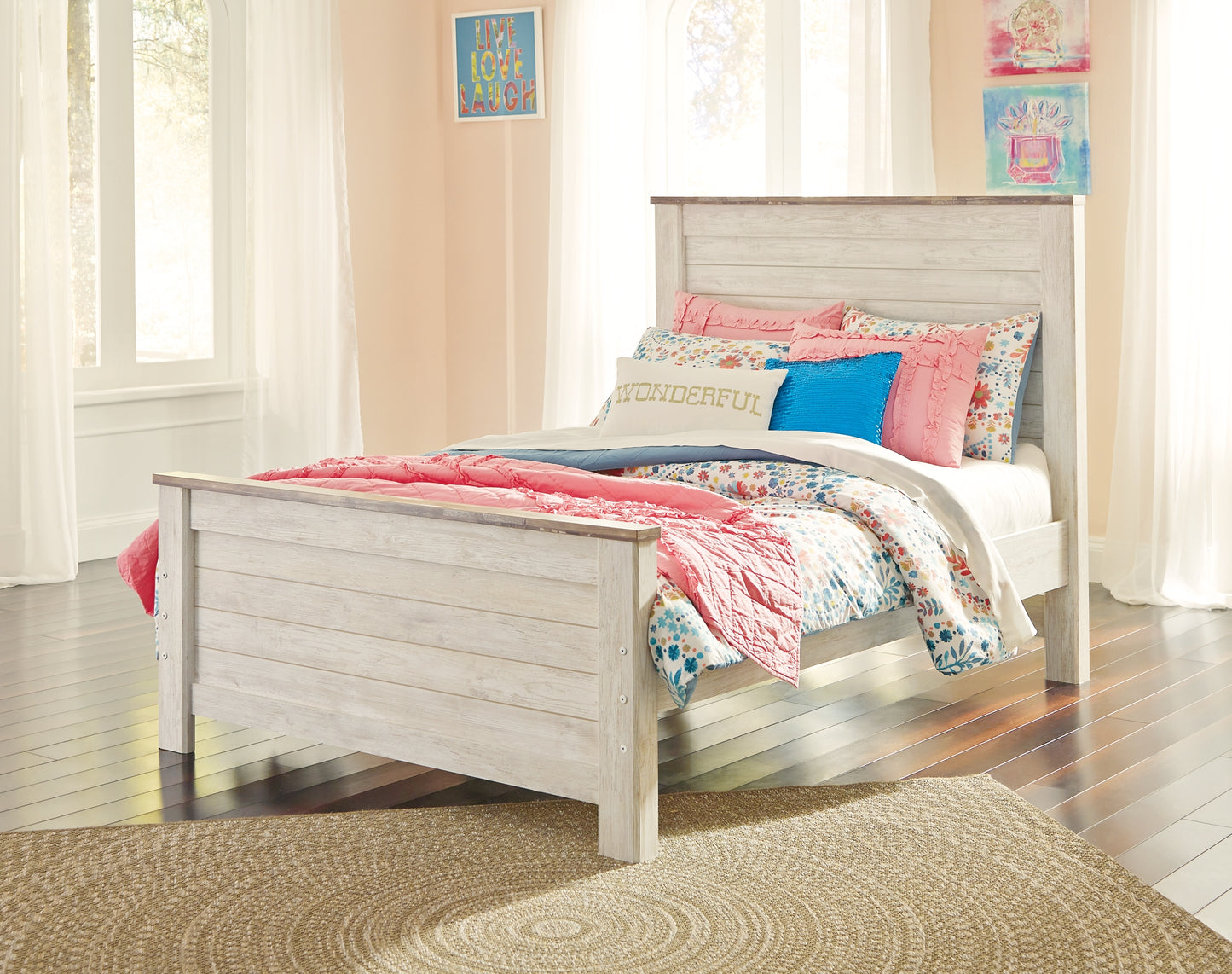 Willowton Panel Bed With Nightstand