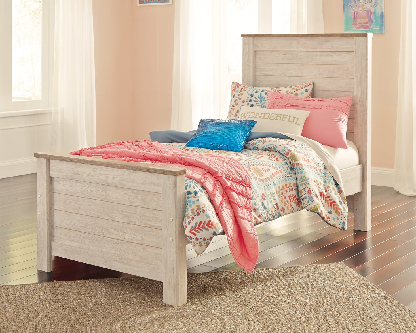 Willowton Panel Bed With Nightstand