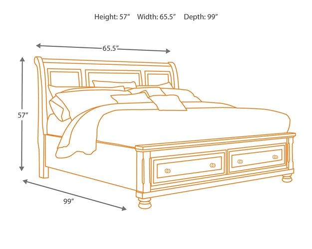Robbinsdale Sleigh Bed With Storage