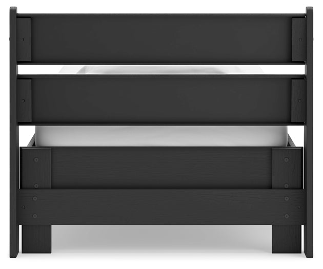 Socalle Twin Panel Platform Bed with Nightstand