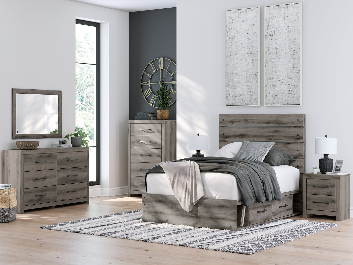 Graystorm Panel Storage Bed