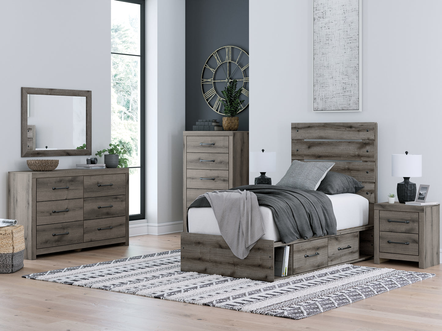 Graystorm Panel Storage Bed