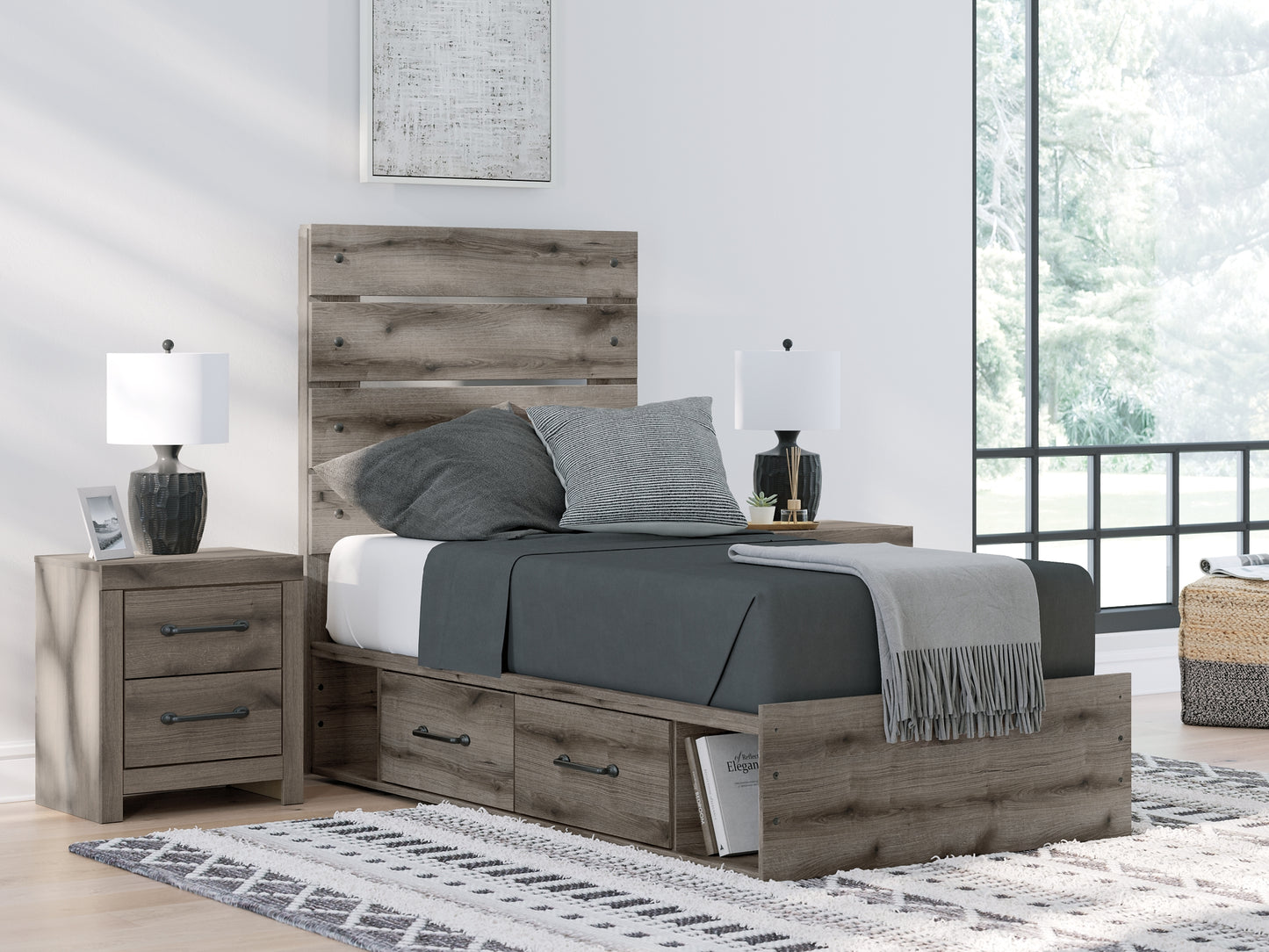 Graystorm Panel Storage Bed