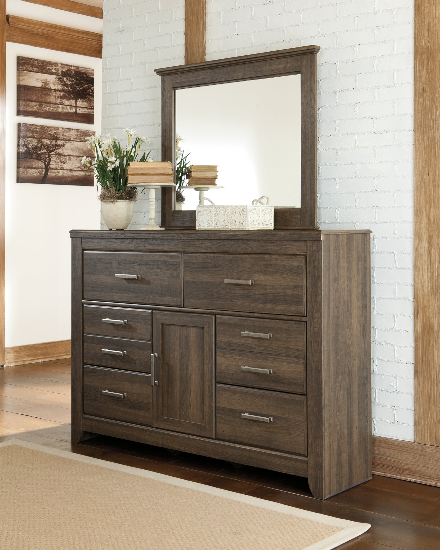 Juararo Queen Panel Bed with Mirrored Dresser and Chest Furniture Mart - online today or in-store at our location in Duluth, Ga. Furniture Mart Georgia. View our lowest price today. Shop Now.