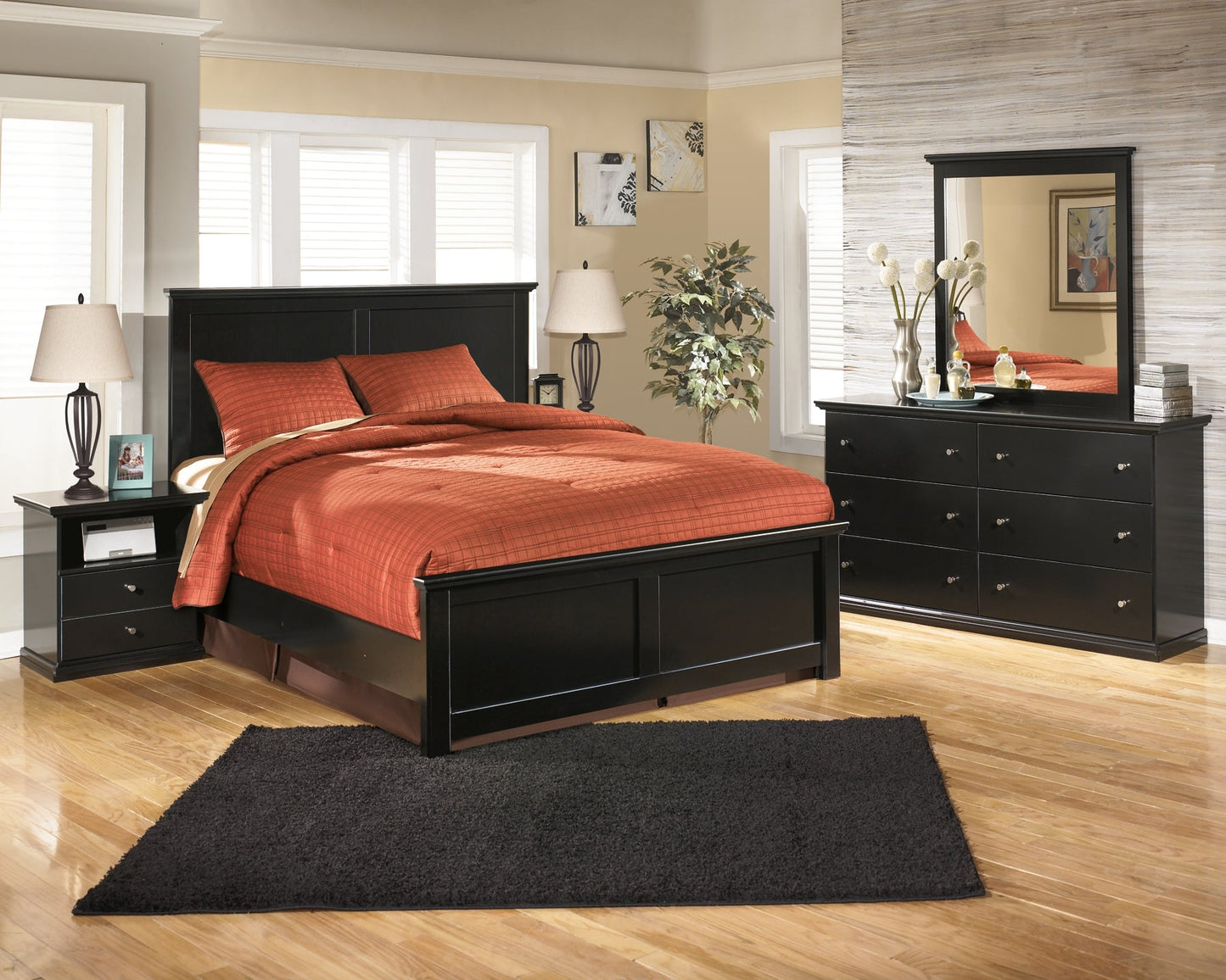 Maribel Full Panel Bed with Mirrored Dresser and 2 Nightstands Furniture Mart -  online today or in-store at our location in Duluth, Ga. Furniture Mart Georgia. View our lowest price today. Shop Now. 