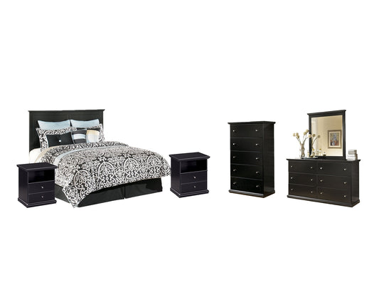 Maribel Queen/Full Panel Headboard with Mirrored Dresser, Chest and 2 Nightstands Furniture Mart -  online today or in-store at our location in Duluth, Ga. Furniture Mart Georgia. View our lowest price today. Shop Now. 