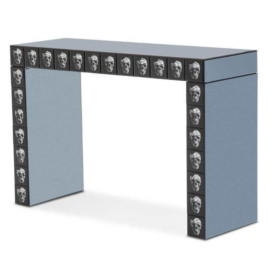 Montreal Mirrored Console Table W/skull Decor Furniture Mart - online today or in-store at our location in Duluth, Ga. Furniture Mart Georgia. View our lowest price today. Shop Now.