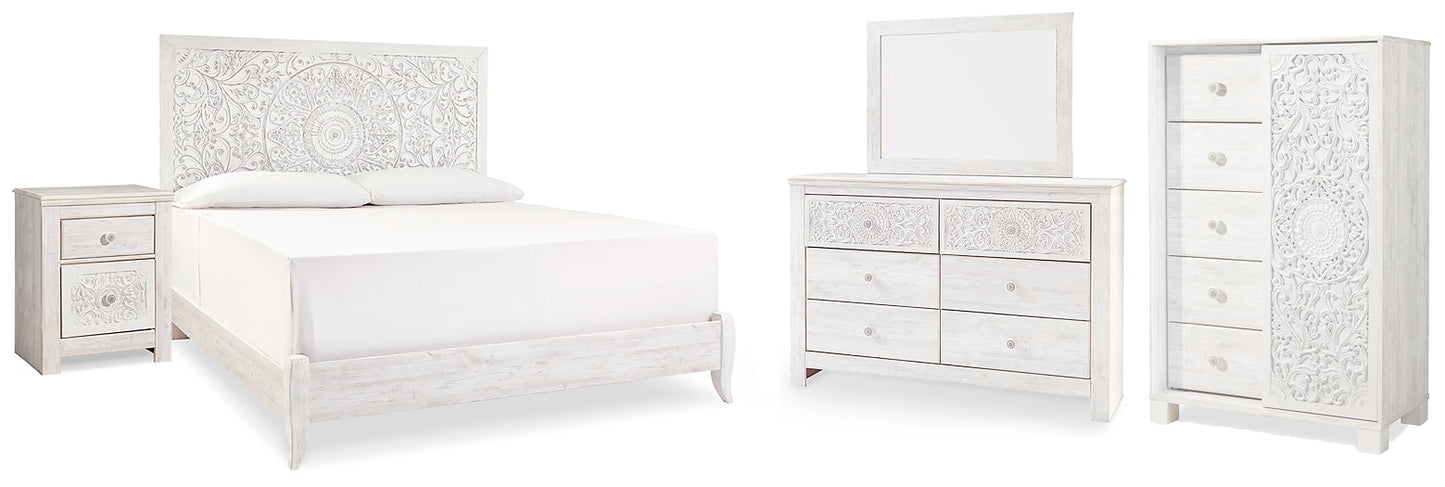 Paxberry King Panel Bed with Mirrored Dresser, Chest and Nightstand Furniture Mart - online today or in-store at our location in Duluth, Ga. Furniture Mart Georgia. View our lowest price today. Shop Now.
