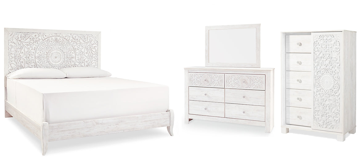 Paxberry King Panel Bed with Mirrored Dresser and Chest Furniture Mart - online today or in-store at our location in Duluth, Ga. Furniture Mart Georgia. View our lowest price today. Shop Now.