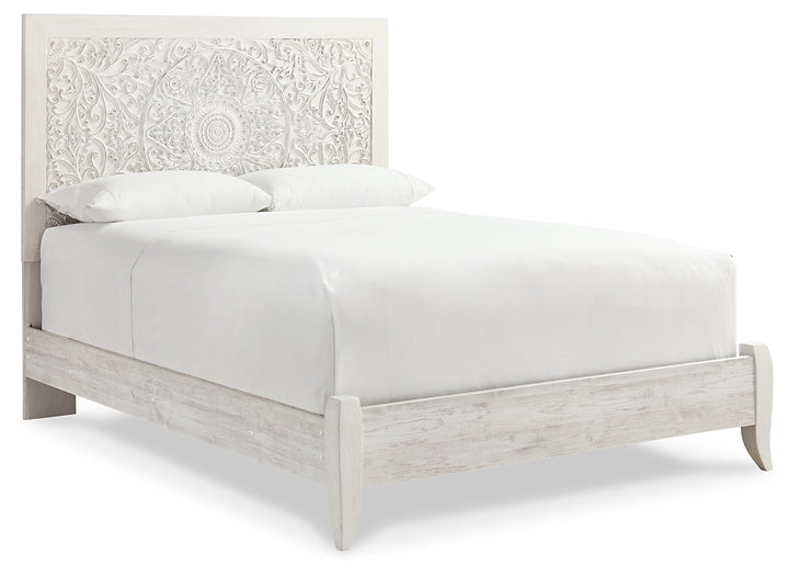 Paxberry Queen Panel Bed with Mirrored Dresser, Chest and 2 Nightstands Furniture Mart -  online today or in-store at our location in Duluth, Ga. Furniture Mart Georgia. View our lowest price today. Shop Now. 