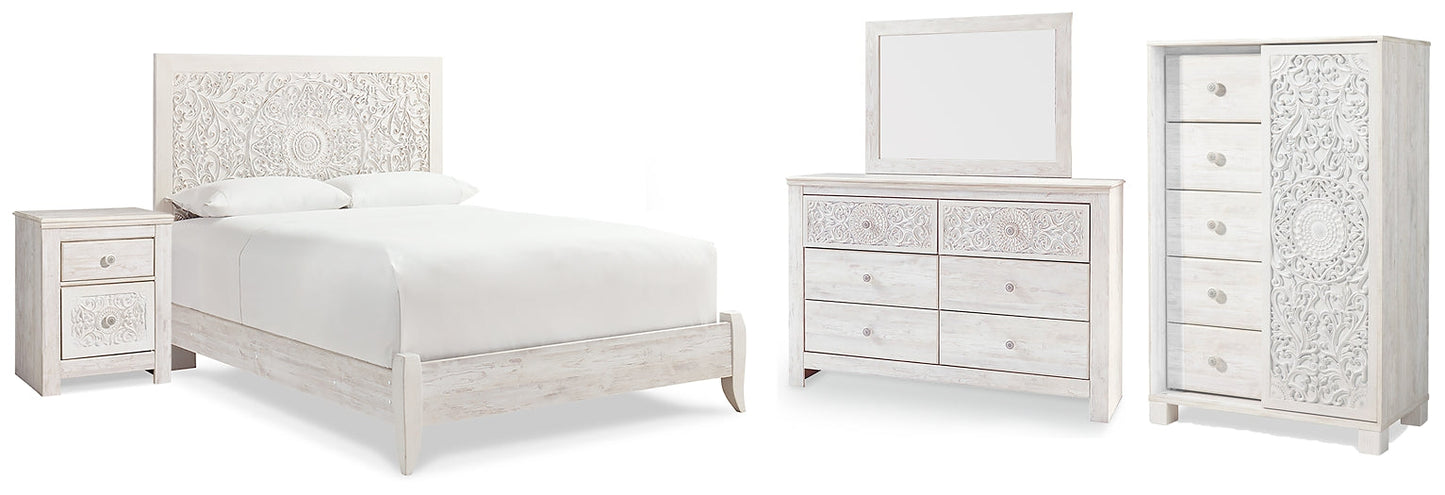 Paxberry Queen Panel Bed with Mirrored Dresser, Chest and Nightstand Furniture Mart - online today or in-store at our location in Duluth, Ga. Furniture Mart Georgia. View our lowest price today. Shop Now.