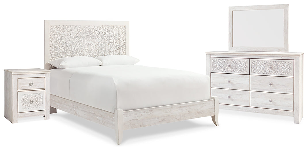 Paxberry Queen Panel Bed with Mirrored Dresser and Nightstand Furniture Mart - online today or in-store at our location in Duluth, Ga. Furniture Mart Georgia. View our lowest price today. Shop Now.