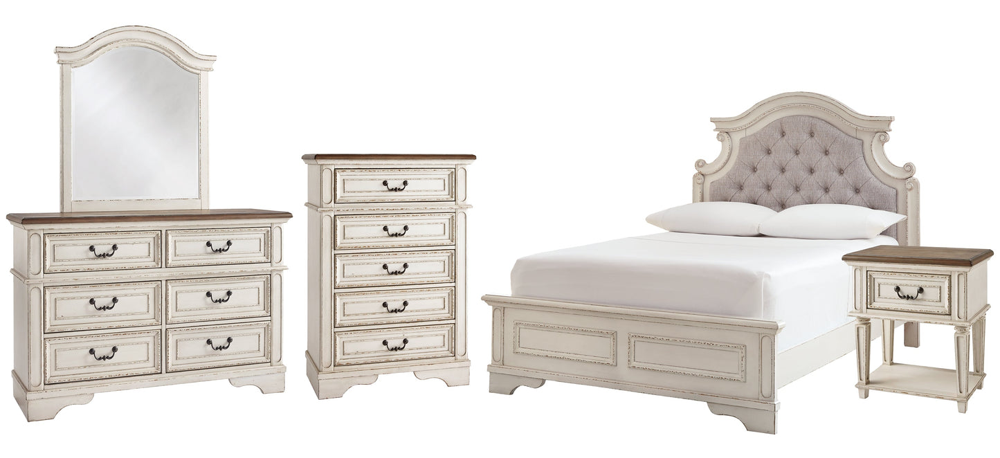 Realyn Full Panel Bed with Mirrored Dresser, Chest and Nightstand Furniture Mart -  online today or in-store at our location in Duluth, Ga. Furniture Mart Georgia. View our lowest price today. Shop Now. 
