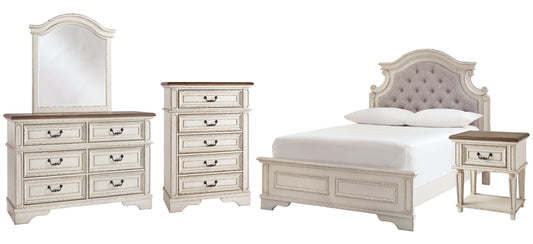 Realyn Full Panel Bed with Mirrored Dresser, Chest and Nightstand Furniture Mart -  online today or in-store at our location in Duluth, Ga. Furniture Mart Georgia. View our lowest price today. Shop Now. 