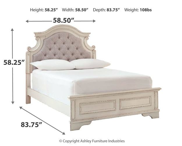 Realyn Full Panel Bed with Mirrored Dresser and Chest Furniture Mart -  online today or in-store at our location in Duluth, Ga. Furniture Mart Georgia. View our lowest price today. Shop Now. 