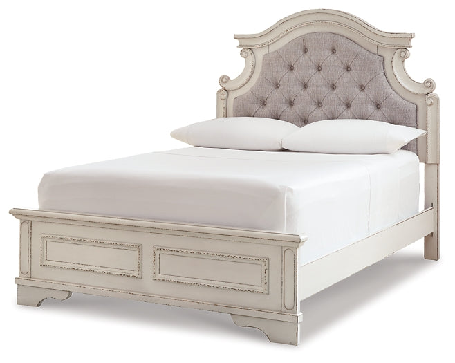 Realyn Full Panel Bed with Mirrored Dresser and Chest Furniture Mart -  online today or in-store at our location in Duluth, Ga. Furniture Mart Georgia. View our lowest price today. Shop Now. 