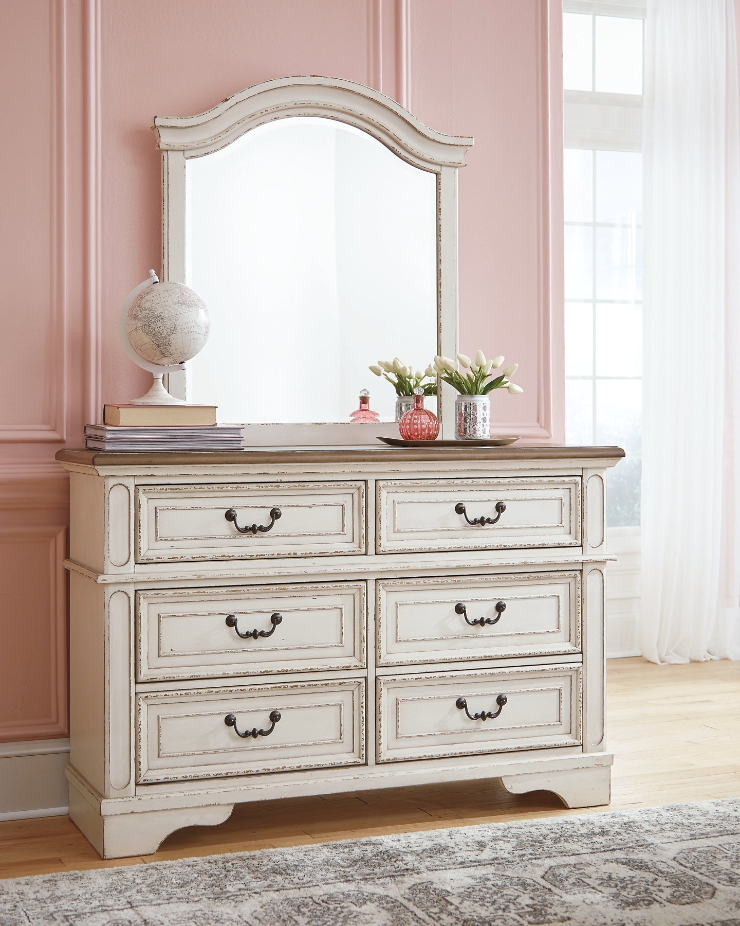 Realyn Full Panel Bed with Mirrored Dresser and Chest Furniture Mart -  online today or in-store at our location in Duluth, Ga. Furniture Mart Georgia. View our lowest price today. Shop Now. 