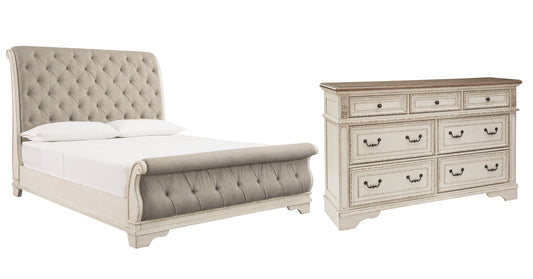 Realyn Queen Sleigh Bed with Dresser Furniture Mart -  online today or in-store at our location in Duluth, Ga. Furniture Mart Georgia. View our lowest price today. Shop Now. 