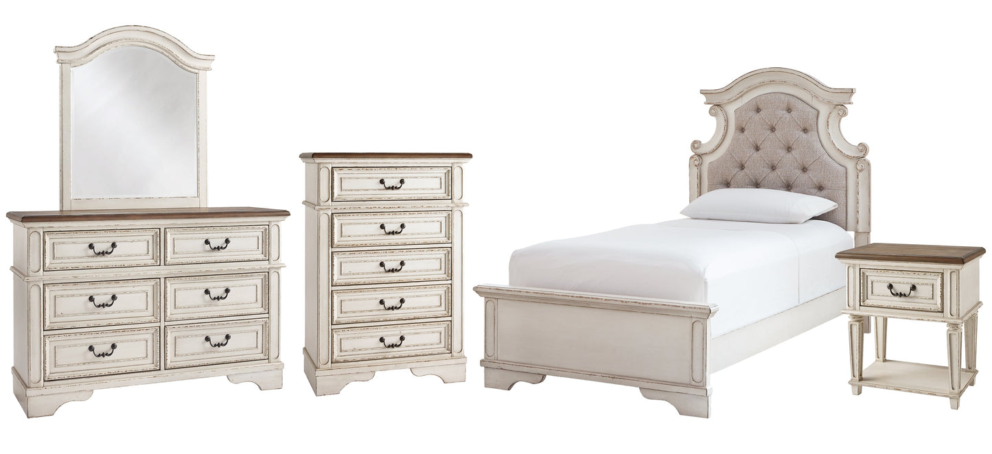 Realyn Twin Panel Bed with Mirrored Dresser, Chest and Nightstand Furniture Mart -  online today or in-store at our location in Duluth, Ga. Furniture Mart Georgia. View our lowest price today. Shop Now. 