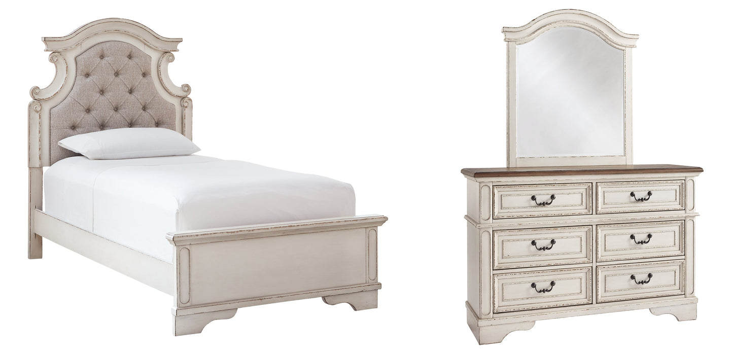 Realyn Twin Panel Bed with Mirrored Dresser Furniture Mart -  online today or in-store at our location in Duluth, Ga. Furniture Mart Georgia. View our lowest price today. Shop Now. 