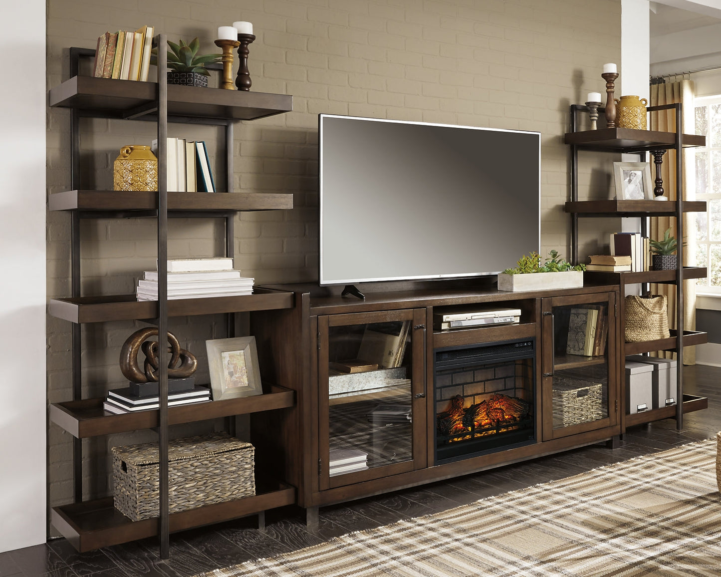 Starmore 3-Piece Wall Unit with Electric Fireplace Furniture Mart - online today or in-store at our location in Duluth, Ga. Furniture Mart Georgia. View our lowest price today. Shop Now.